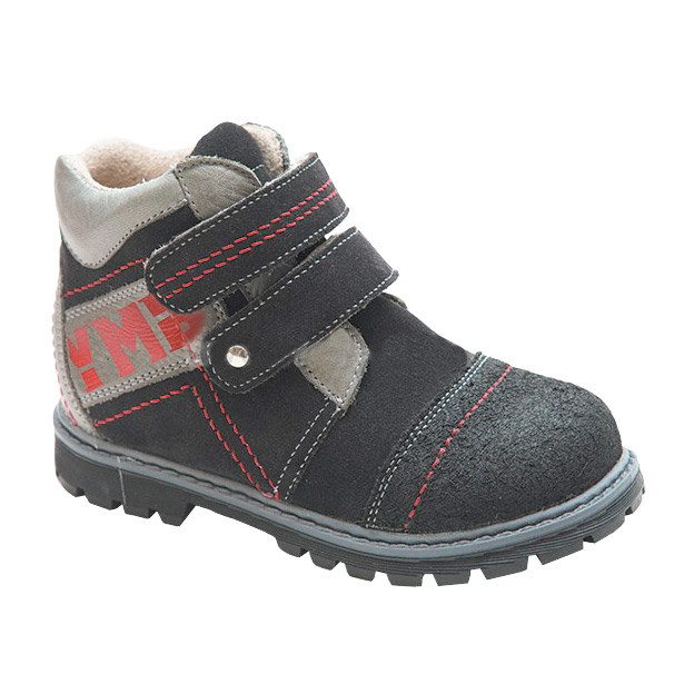 Ботинки ортопедические Твики утепленные для мальчиков TW-405 черно-серые