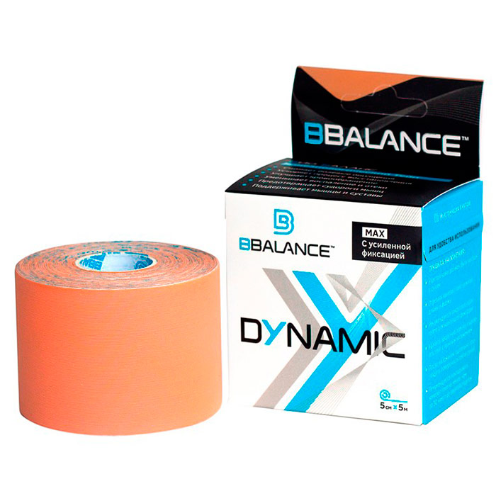 Кинезио тейп Bio Balance Tape Dynamic Max 5см х 5м бежевый