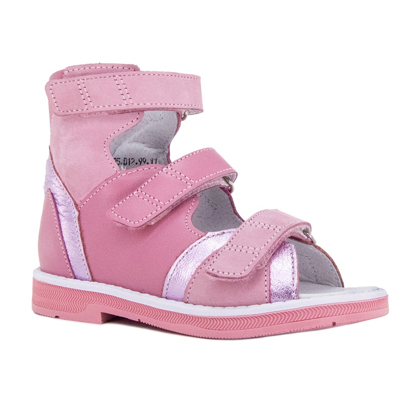 Сандали ортопедические Ортобум для девочек 71057-15 розово-перламутровый