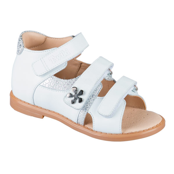 Сандали ортопедические Твики для девочек TW-133 белый/серебряный