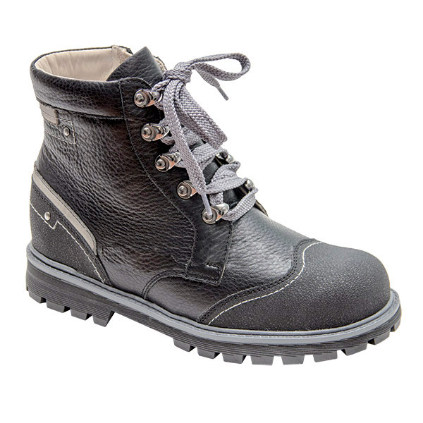 Сапожки ортопедические Твики зимние с шерстью для мальчиков TW-509 черные/серые