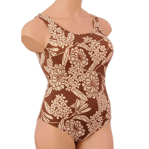 Купальник VALERIA для фиксации экзопротеза арт.К0792-2 П80 коричневый/цветы