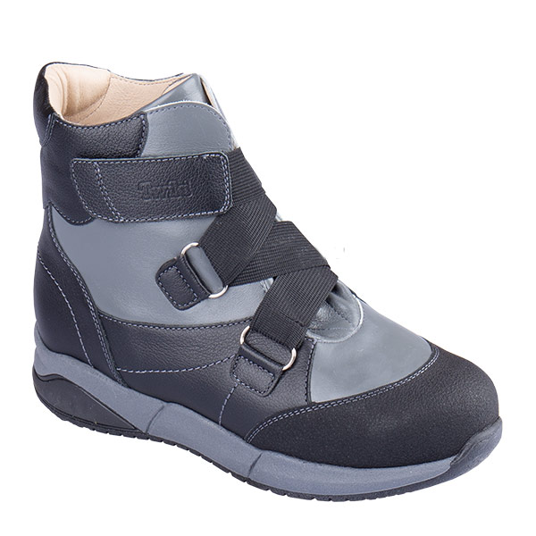 Ботинки ортопедические Твики утепленные для мальчиков TW-572 серый/черный