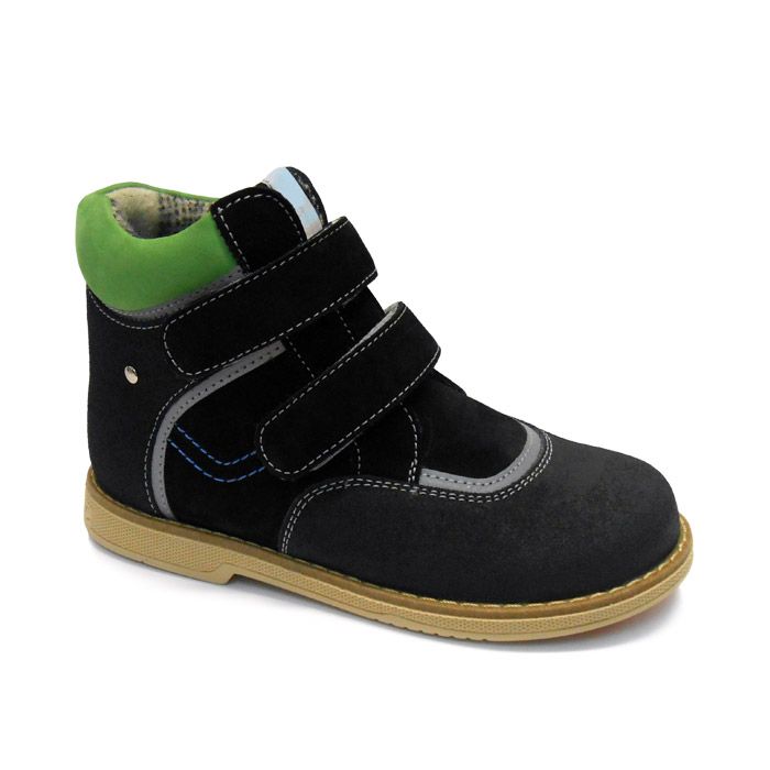 Ботинки ортопедические Твики утепленные для мальчиков TW-319 черно-зеленые