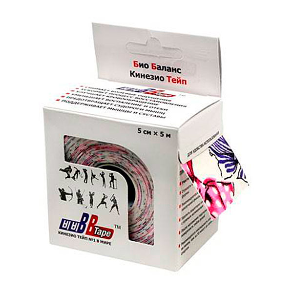 Кинезио тейп Bio Balance Tape 5см х 5м бантики