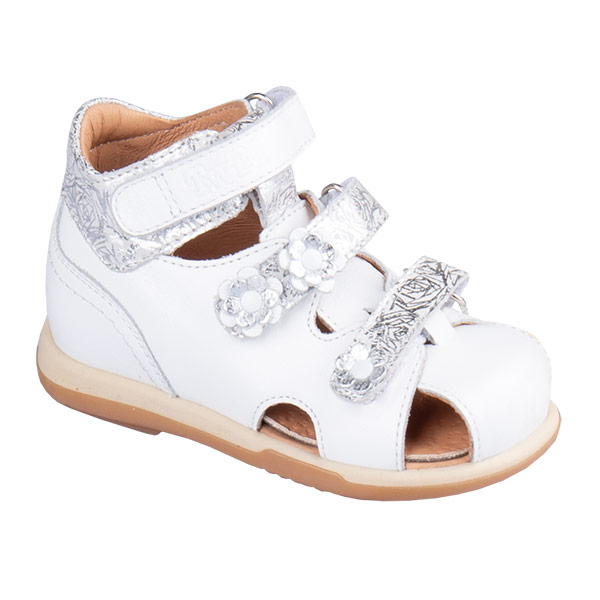 Сандали ортопедические Твики для девочек TW-233-21 белый/серебряный
