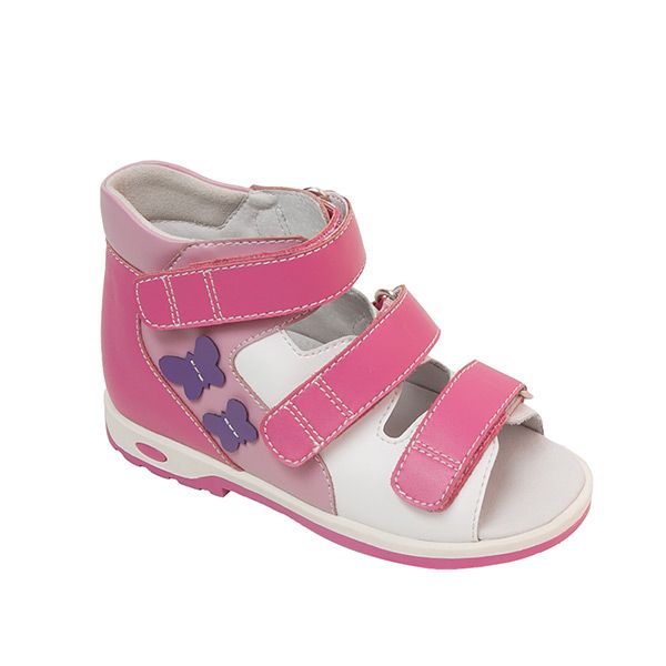 Сандали ортопедические Ортобум для девочек 43397-4 фуксия/розовый/белый