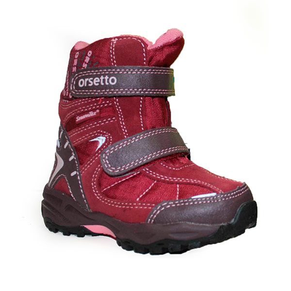 Ботинки Орсетто зимние мембранные для девочек 9803 бордовые