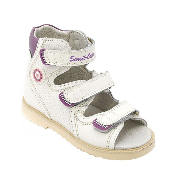 Сандали ортопедические Сурсил-Орто для девочек 13-116 белый/сиреневый