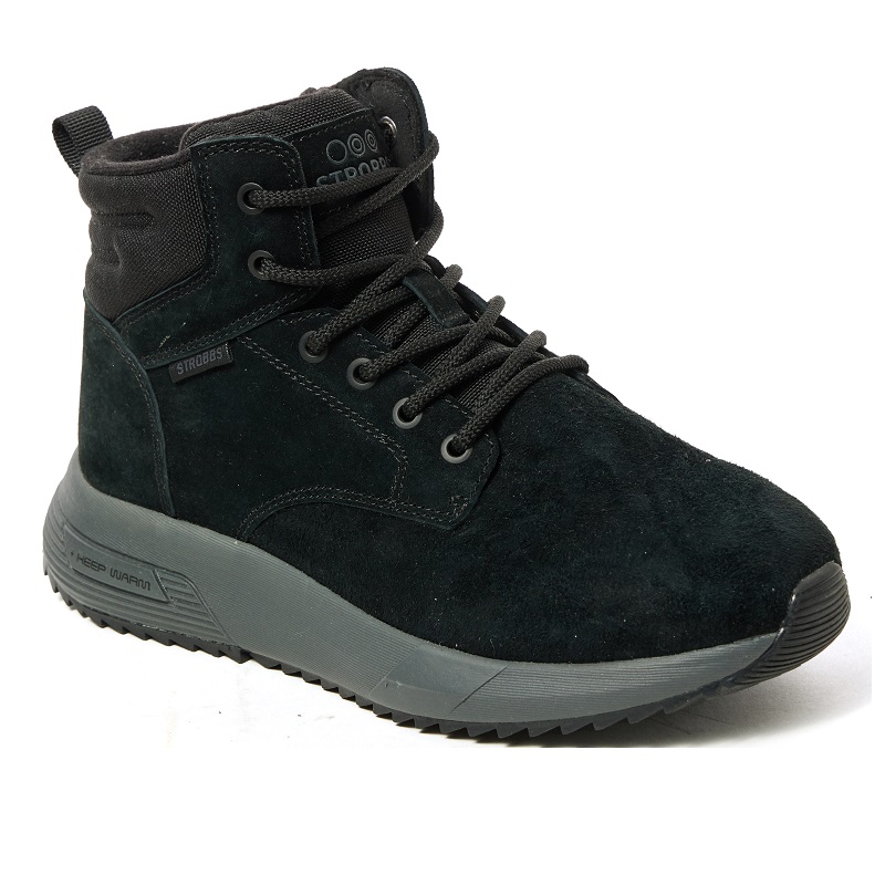 Кроссовки Strobbs с мехом женские F8468-3 черные