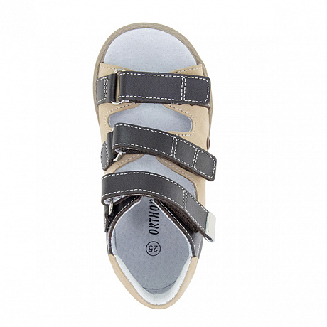 Сандали ортопедические Ортобум для мальчиков 25057-06 кофе с молоком. Изображение 4 из 5