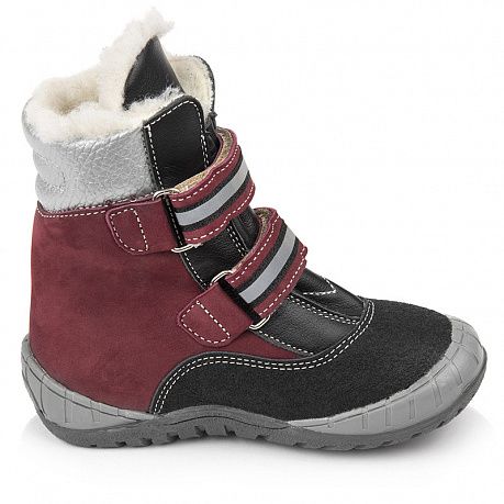 Ботинки Тапибу с шерстью для девочек FT-23020.20-WL06O.01 бордовые. Изображение 2 из 3