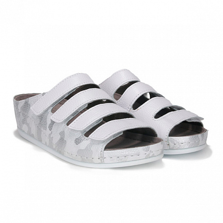 Сабо Luomma повседневные женские LM-703N.010B белый/милитари. Изображение 2 из 5