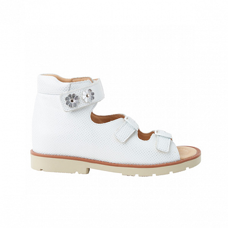 Сандали ортопедические Мега Ортопедик для девочек 051-12 30-60 бело-серебряные. Изображение 2 из 4