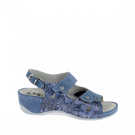 Сандалии Mubb женские 766-24-8 синие джинсовые. Изображение 4 из 5