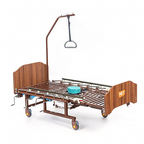 Кровать медицинская функциональная механическая Мet с туалетным устройством Remeks (ручки управления слева). Изображение 10 из 11