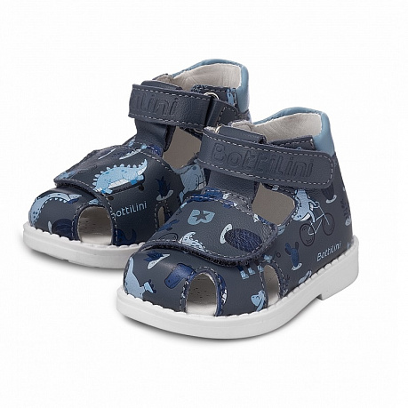 Сандалии Bottilini для мальчиков SO-247(59) синие с динозаврами. Изображение 3 из 4