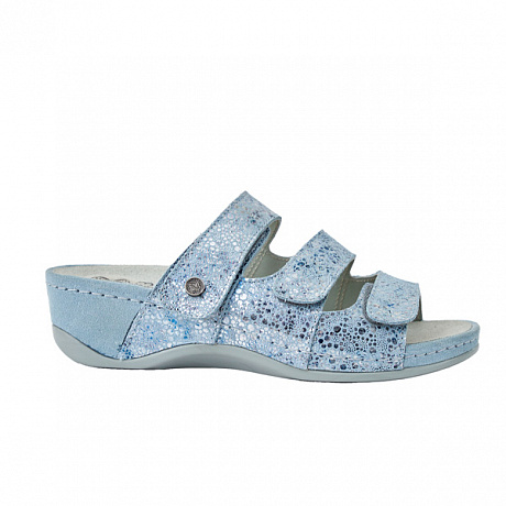 Сабо Mubb женские 715-20 голубой с серебром. Изображение 2 из 4