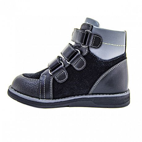 Ботинки ортопедические Ортобум утепленные для мальчиков 81054-01 черный/серый. Изображение 2 из 2