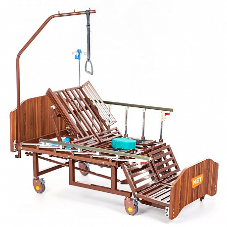 Кровать медицинская функциональная механическая Мet с туалетным устройством Remeks (ручки управления слева). Изображение 9 из 11