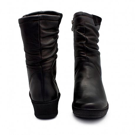 Полусапоги Аксель с мехом женские 4324 черные. Изображение 3 из 3