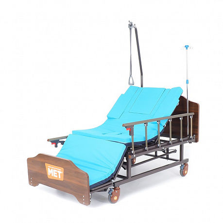 Кровать медицинская функциональная механическая Мet с туалетным устройством Remeks (ручки управления слева). Изображение 8 из 11