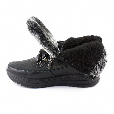 Полусапоги Dr. Spektor с шерстью женские Ш0447-В/К серые. Изображение 2 из 3